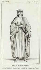 Século VII, Reinado de Clovis II, Clovis II, Filho de Dagobert (gravura) de French School