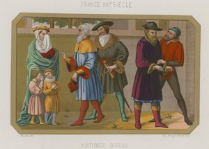 Várias modas da França do século XVI de French School