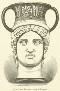 Jarra grega, figura de Arethusa (gravura) de French School