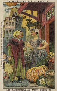 Vendedor de vegetais, século XVIII de French School