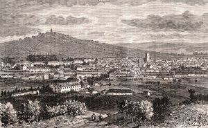 Vesoul - comuna da Grande Est da França, prefeitura do departamento de Haute-Saone na região de Bourgogne-Franche-Comte - gravura em "France illustree: geography, history, statistical administration" de V.-A. Malt-Brown. 1884 de French School