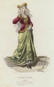 Vie Mrg S Fiacre (gravação a cores) de French School