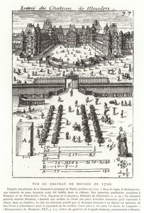 Vista do Chateau de Meudon em 1700 de French School
