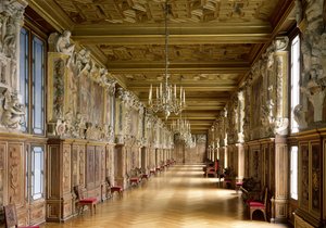 Vista da Galerie Francois I, 1528-40 de French School