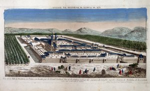 Vista da cidade de Richelieu em Poitou - Óptica de French School