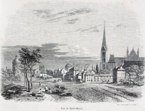 Vista da cidade de Saint Denis, início do século XIX. de French School