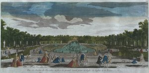 Vista, de, a, jardim, frente, a, canal grandioso, visto, de, a, chafariz, de, latona, versalhes, frança de French School