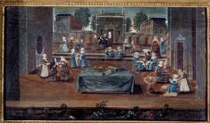 Vista da casa de São Cyr Saint-Cyr era uma casa de educação para meninas pobres nobres criada por Françoise d