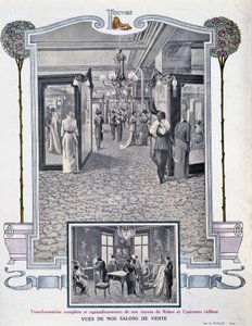 Vista das feiras de venda da loja "Au Louvre". de French School