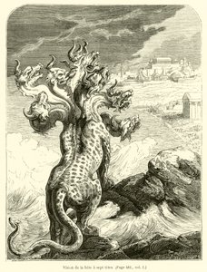 Vision de la bete a sept tetes (gravura) de French School