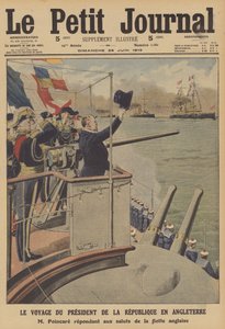 Visita do Presidente da França à Grã-Bretanha (cor litho) de French School