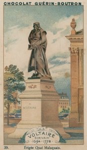 Voltaire, escritor, 1694-1778, Erigee Quai Malaquais de French School