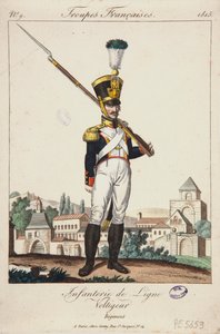 Voltigeur of the Line Infantry, tropas francesas não. 9 de French School