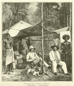 Voyage Au Pays De Kong (gravura) de French School