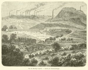 Vista de Merthyr Tydvil (gravura) de French School