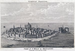 Vue de St Malo - Gravura de Thomas de French School