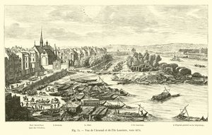 Vista do Arsenal e Louviers, por volta de 1670 de French School