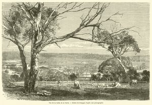 Vista do vale do Yarra (gravura) de French School