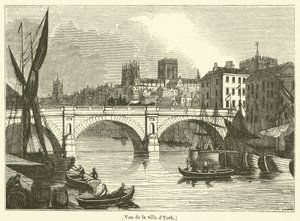 Vista da cidade de York (gravura) de French School
