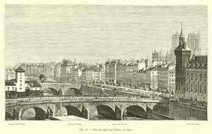 Vista do Cais da Flor em 1855 de French School
