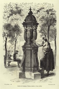Fonte de Wallace instalada em Paris em 1872 de French School