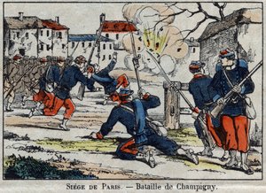 Guerra de 1870 entre a França e a Prússia: a Batalha de Champigny ou a Batalha de Villiers de 30/11 a 02/12/1870. de French School