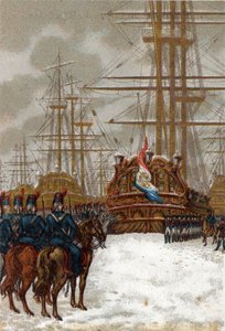Guerras da Revolução Francesa: Captura da frota holandesa no Helder na Holanda (final de Dezembro de 1794 - início de Janeiro de 1795): a frota foi tomada pela cavalaria do General Pichegru, enquanto o gelo parou qualquer movimento dos navios. de French School