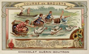 Raça da banheira (chromolitho) de French School