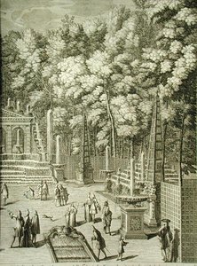 Características da água em Versalhes de French School