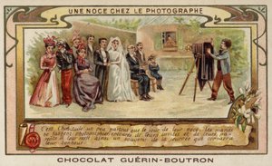 Festa de casamento na casa do fotógrafo (chromolitho) de French School