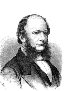 Werner Von SIEMENS (1816-1892), inventor e industrial alemão (telégrafo elétrico). Gravura de 1868 de French School