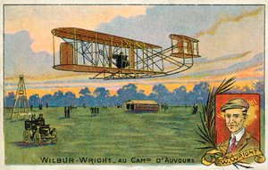 Wilbur Wright fazendo um voo no Camp d