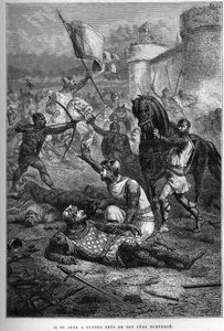 William I é ferido por seu filho Robert enquanto lutava na França, 1076 - Insurreição de Robert Courteheuse de French School
