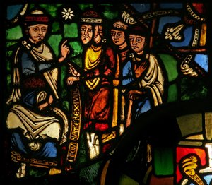 Janela do Tesouro-A retratando os Reis Magos com Herodes de French School