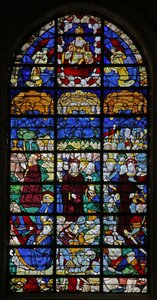 Janela que representa Cenas de Paixão (vitral) de French School