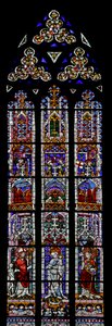 Janela retratando São Martinho, Virgem e Criança, São Gregório (moderno) de French School