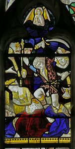 Janela retratando a execução de Santa Catarina, 1460-1470 de French School