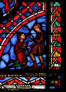 Janela w05 retratando o mágico Hermogenesand Philetus de French School