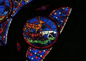 Janela w115 retratando a criação dos animais de French School