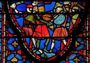 Window w15 Holy Relics: Heraclius luta contra o filho de Croesus de French School