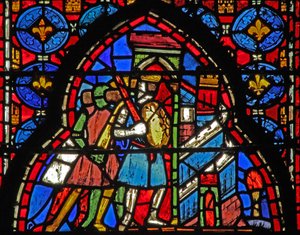 Window w15 Holy Relics: Heráclio aproveita a capital persa de French School