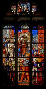 Janela w16 representando Ecce Homo após Durer de French School