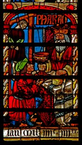 Janela w234 representando uma cena da história de Joseph: o mordomo reintegrado e padeiro é pendurado de French School