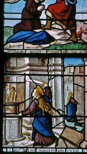 Janela w29 retratando St Barbara destruindo os ídolos de French School