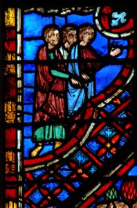 Janela w2 os israelitas na rocha de Horeb Ex XVII 35 de French School