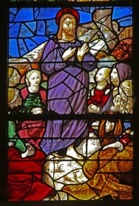 Janela w38 retratando a pregação de Cristo de French School