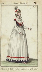 Mulher na moda inspirada em óperas de French School