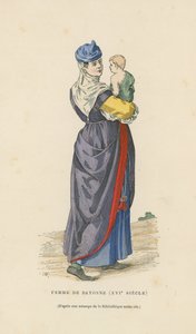 Mulher, de, bayonne, 16º século de French School