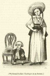 Wylbrand Lolkes, o relojoeiro e sua esposa (gravura) de French School