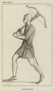 Século XIII, Crossbowman (gravura) de French School